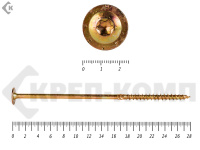 Саморезы с прессшайбой Torx, по дереву, желтый цинк  10х280 мм ПРОФИ HIMTEX (50 шт)