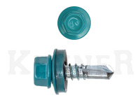 Саморез кровельный 5,5х19 RAL5021, синяя вода Kn KENNER (4000шт)