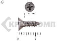 Саморез потай нержавейка PH DIN 7982 А2, универсал 4,2х13 (1000 шт.)