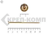 Саморезы с прессшайбой Torx, по дереву, желтый цинк  6.0х140 мм ПРОФИ HIMTEX (50 шт)