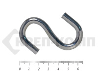 Крючок S-образный цинк м7 (500шт)