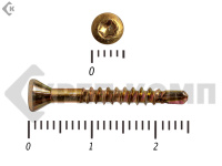 Саморезы для паркета и массивной доски со сверлом (CFB) 3,2х25 мм без обр.резьбы(500 шт)Желтый цинк