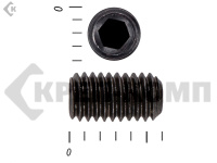 Винт установочный с внутр.шестигранником DIN 913 4 х6 пр.12.9 тупой конец, черный МОСКРЕП (100шт.)