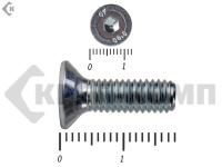 Винт потайной с внутр. шестигр., полная резьба, цинк DIN 7991 6х 18 пр.8.8 Фасовка МОСКРЕП(200шт)