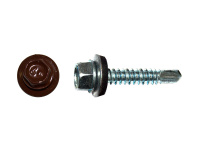 Саморез кровельный 5,5х25 RAL3009, оксидно-красный Kn KENNER (250шт) Фасовка