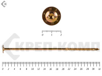 Саморезы с прессшайбой Torx, по дереву, желтый цинк  8.0х320 мм ПРОФИ HIMTEX (50 шт)