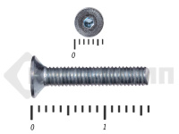 Винт потайной с внутр. шестигр., полная резьба, цинк DIN 7991 3х16 пр.8.8 МОСКРЕП (50шт) 