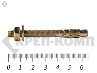 Анкер клиновой 6х 65, желтый цинк (10шт)