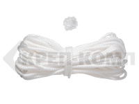 Веревка 5 мм вязаная ПП (с/с) БЕЛАЯ (25м)