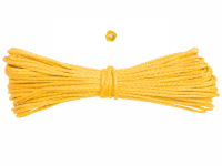 Веревка 4 мм, полипропиленовая вязанная ЖЕЛТАЯ (20 м) 