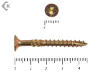 Саморезы Конструкционные, потай Torx, желтый цинк  4.0х 45 мм ПРОФИ HIMTEX (200 шт)