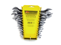 Набор ключей гаечных рожковых, 12 предметов: 6х7, 8х9, 8х10, 10х11, 10х12, 12х13, 13х14, 14х15, 16х1