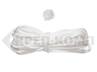 Веревка 7 мм вязаная ПП (с/с) БЕЛАЯ (25м)