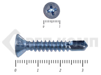 Саморез потай, цинк 5.5 x 32 сверло, DIN 7504P, (5000шт)