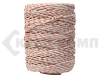 Веревка 6 мм полиамидная 16-ти прядная с 2-мя ЦВЕТНЫМИ НИТЯМИ (200м)