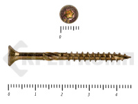 Саморезы Конструкционные, потай Torx, желтый цинк  4.0х 45 мм КРЕП-КОМП (200 шт)