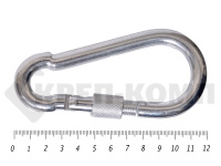 Карабин пожарный с фиксат. цинк DIN 5299 D м11 (1шт)