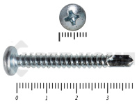 Саморез с полукруглой головкой, сверло DIN 7504N 4,8х38 МОСКРЕП (200шт)