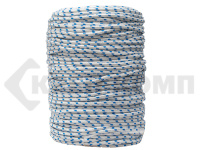 Веревка 8 мм полиамидная 16-ти прядная с 2-мя ЦВЕТНЫМИ НИТЯМИ (200м)