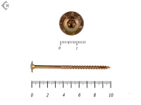 Саморезы с прессшайбой Torx, по дереву, желтый цинк  8.0х100 мм ПРОФИ HIMTEX (50 шт)