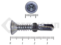 Саморезы Конструкционные, потай Torx, цинк с нарез. ушками на наконечнике 6.3х35 (100 шт)