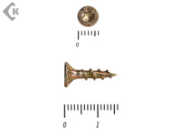 Саморезы Конструкционные, потай Torx, желтый цинк  4.0х 16 мм ПРОФИ HIMTEX (500 шт)