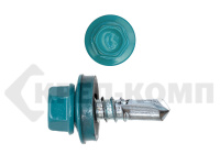 Саморез кровельный 4,8х19 RAL5021, синияя вода К КРЕП-КОМП (250шт) Фасовка