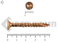 Саморезы Конструкционные, потай Torx, желтый цинк  4.5х 45 мм ПРОФИ HIMTEX (200 шт)