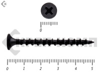 Саморез черный по дереву усиленный 3,5х51 (15кг/6200)