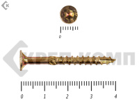 Саморезы Конструкционные, потай Torx, желтый цинк  3.5х 40 мм ПРОФИ HIMTEX (50 шт)