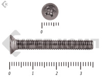 Винт потайной НЕРЖАВЕЙКА DIN965 А2 4х35 (500шт)