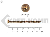 Саморезы Конструкционные, потай Torx, желтый цинк  8.0х140 мм ПРОФИ HIMTEX (100 шт)