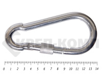 Карабин пожарный с фиксат. цинк DIN 5299 D м12 (1шт)