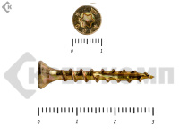 Саморезы Конструкционные, потай Torx, желтый цинк  5.0х 30 мм (20 шт) 