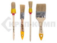 Набор кистей, 4 предмета: флейцевые 3/4", 2", круглые 20, 60 мм (уп.) Распродажа