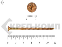 Саморезы Конструкционные, потай Torx, желтый цинк  6.0х120 мм ПРОФИ HIMTEX (10 шт)