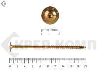 Саморезы с прессшайбой Torx, по дереву, желтый цинк  8.0х200 мм ПРОФИ HIMTEX (50 шт)