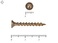 Саморезы Конструкционные, потай Torx, желтый цинк  3.0х 25 мм без обратной резьбы (500 шт) 