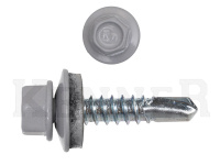 Саморез кровельный 5,5х25 RAL7004, серый Kn KENNER (250шт) Фасовка