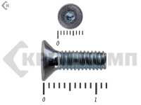 Винт потайной с внутр. шестигр., полная резьба, цинк DIN 7991 4х12 пр.8.8 МОСКРЕП (50шт) 