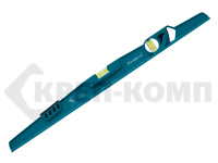 Уровень 600мм, алюминиевый литой, трапециевидный, фрезер. осн-е, 1 акриловый+ 1 зерк.глазок (1шт.)