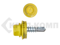 Саморез кровельный 4,8х19 RAL1018, желтый К КРЕП-КОМП (4500шт)
