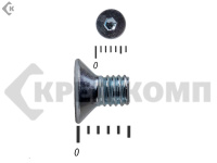 Винт потайной с внутр. шестигр., полная резьба, цинк DIN 7991 3 х 5 пр.10.9 МОСКРЕП (100шт)