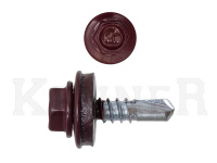 Саморез кровельный 5,5х19 RAL3005, красное вино Kn KENNER (300шт) Фасовка