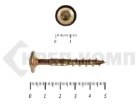 Саморезы с прессшайбой Torx, по дереву, желтый цинк  6.0х 50 мм (200 шт)