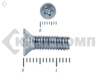 Винт потайной,цинк DIN965 4х14 (100шт)