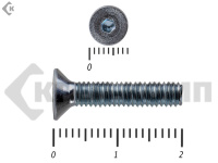 Винт потайной с внутр. шестигр., полная резьба, цинк DIN 7991 4х20 пр.10.9 Фасовка МОСКРЕП(500шт)