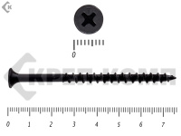 Саморез черный по дереву усиленный 4,2х76 (10кг/2000)
