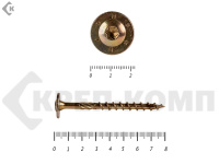 Саморезы с прессшайбой Torx, по дереву, желтый цинк  8.0х 80 мм ПРОФИ HIMTEX (50 шт)
