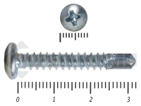 Саморез с полукруглой головкой, сверло DIN 7504N 4,8х32 МОСКРЕП (250шт)